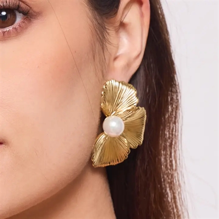 ELINE L\'ATELIER Vandfaste Blomster Øreringe 