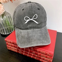 ELINE L'ATELIER Kasket Sløjfe Grå Denim