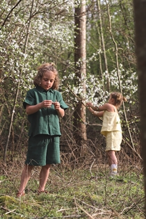 BIRKHOLM Muslin Shorts Platan Grøn