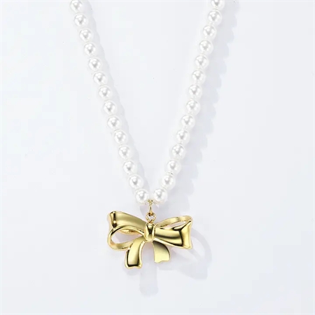 ELINE L'ATELIER Perle Halskæde Sløjfe