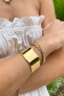 ELINE L'ATELIER Bredt Armbånd Guld