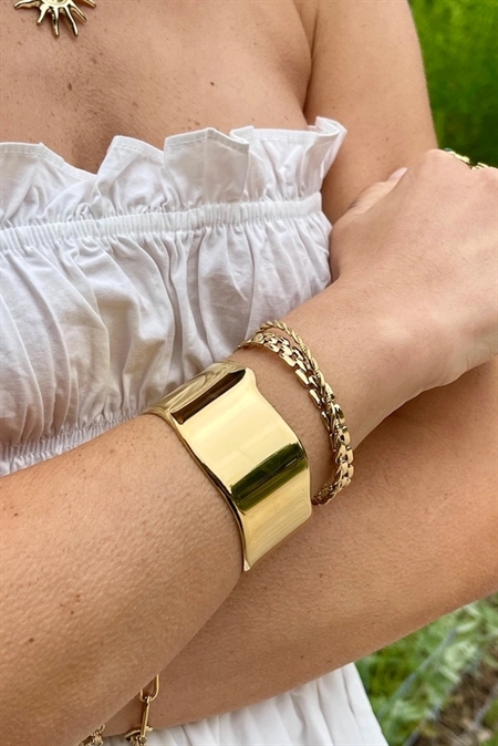 ELINE L\'ATELIER Bredt Armbånd Guld