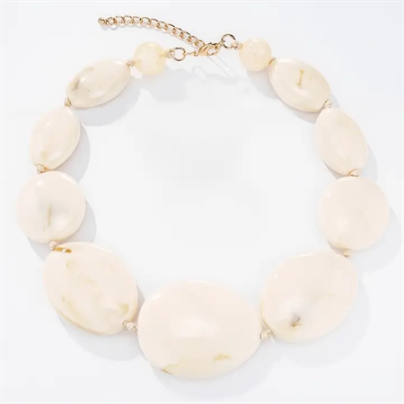 ELINE L'ATELIER Marmoreret Perle Halskæde