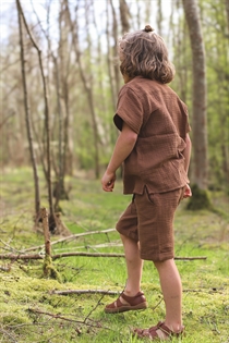 BIRKHOLM Muslin Shorts Bison Brun