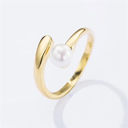 ELINE L\'ATELIER Snoede Perle Ring Guld