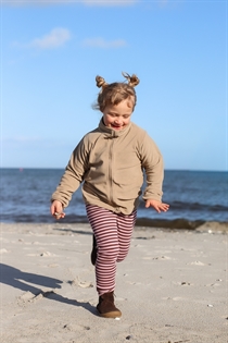 BIRKHOLM Stribet Rib Bluse Skygge Rosa & Kastanje Brun