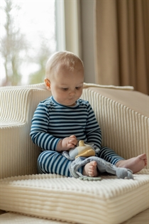 BIRKHOLM Stribet Rib Body Poseidon Blå & Baby Blå
