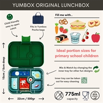 YUMBOX Madkasse 6-Rum Grøn Rocket