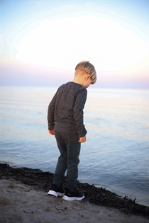 BIRKHOLM Bluse Grå Splash