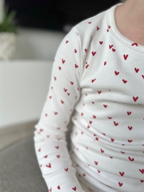 BIRKHOLM Rib Bluse Hjerter