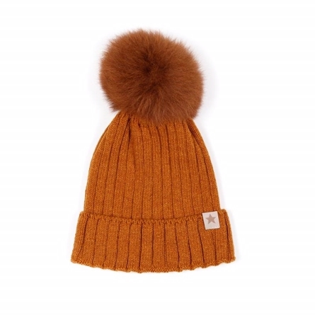 HUTTELIHUT Strikhue Alpaca Pom Pom Mustard