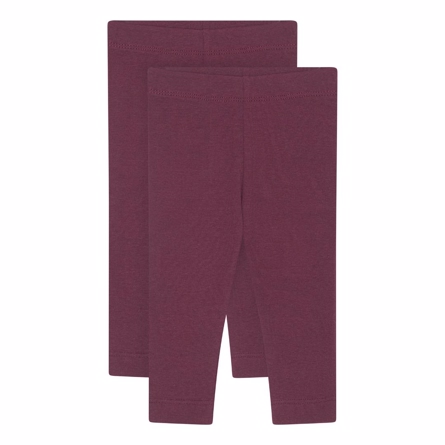 BIRKHOLM 2-Pak Leggings Blomme Lilla