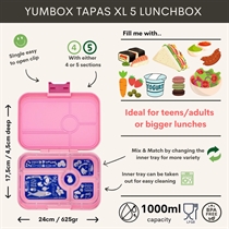 YUMBOX Madkasse 5-Rum Lyserød Appetit