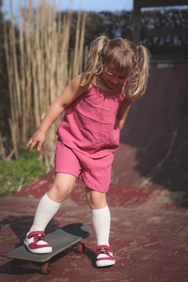 BIRKHOLM Muslin Shorts Hindbær Rosa