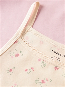 NAME IT 2-Pak Strop Top Flower Turtledove