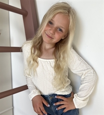 ONLY KIDS Langærmet Struktur Bluse Mai Cloud Dancer