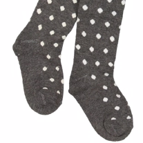 MALA Uld Strømpebukser Dark Grey Dots