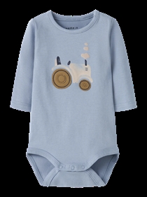 NAME IT Langærmet Body Life Dusty Blue