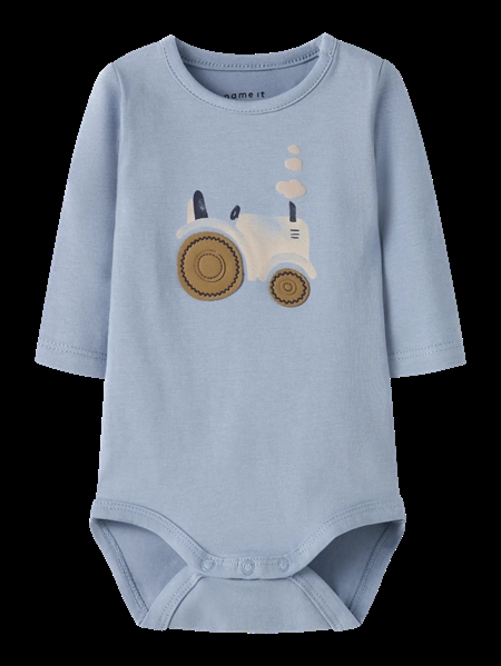 NAME IT Langærmet Body Life Dusty Blue
