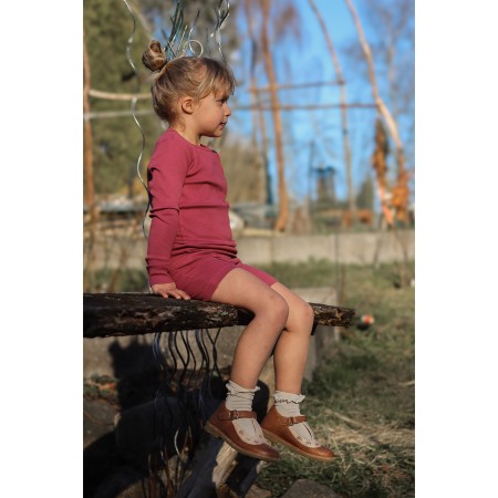 BIRKHOLM Rib Bluse Rabarber Rosa