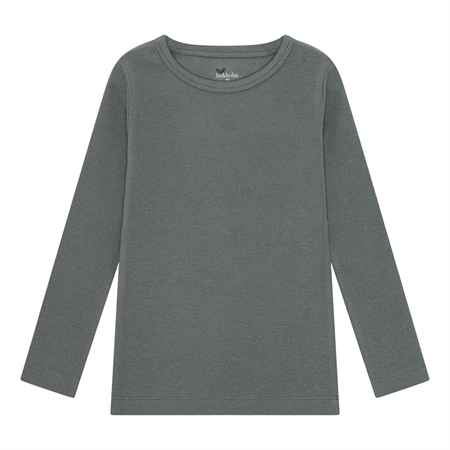 BIRKHOLM Rib Bluse Elefant Grå