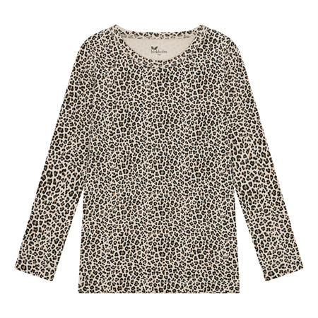 BIRKHOLM Rib Bluse Leopard