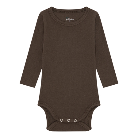 BIRKHOLM Langærmet Rib Body Chokolade Brun