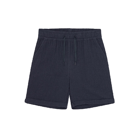 BIRKHOLM Muslin Shorts Navy Blå