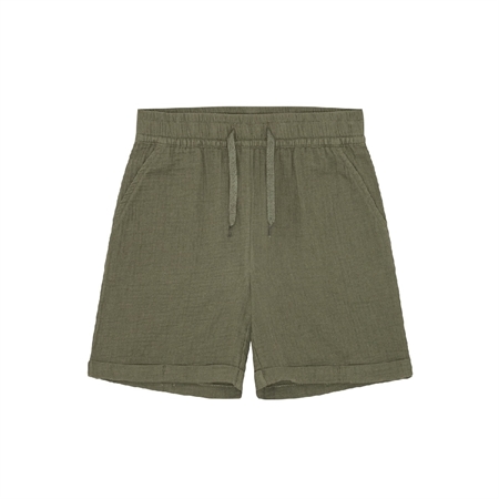BIRKHOLM Muslin Shorts Oliven Grøn