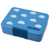 YUMBOX Snack Madkasse 3-Rum Blå Regnbue Skyer