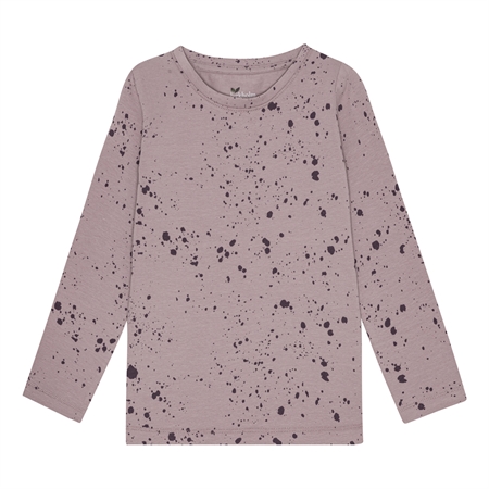 BIRKHOLM Bluse Lilla Splash