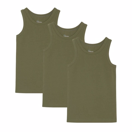 BIRKHOLM 3-Pak Tanktops Army Grøn