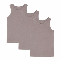 BIRKHOLM 3-Pak Tanktops Granit Grå