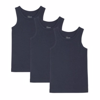 BIRKHOLM 3-Pak Tanktops Navy Blå