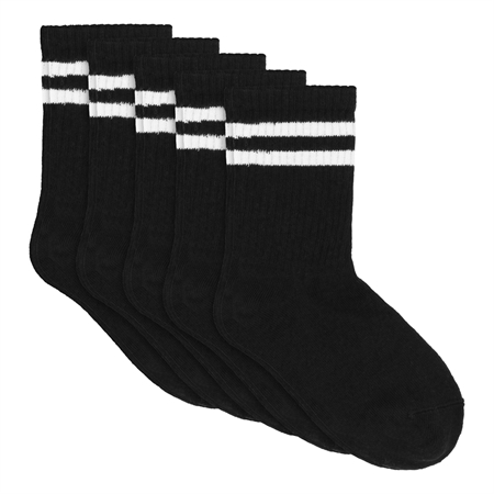 BIRKHOLM 5-Pak Tennisstrømper Sort