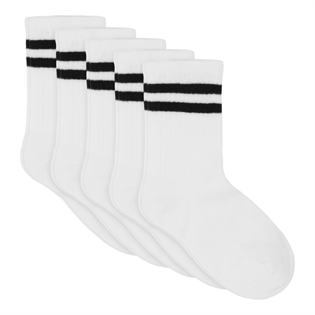 BIRKHOLM 5-Pak Tennisstrømper Hvid