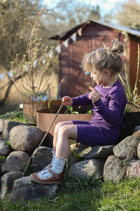 BIRKHOLM Rib Bluse Vindrue Lilla