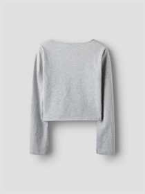 LMTD Kort Bluse Benedicte Grey Melange 